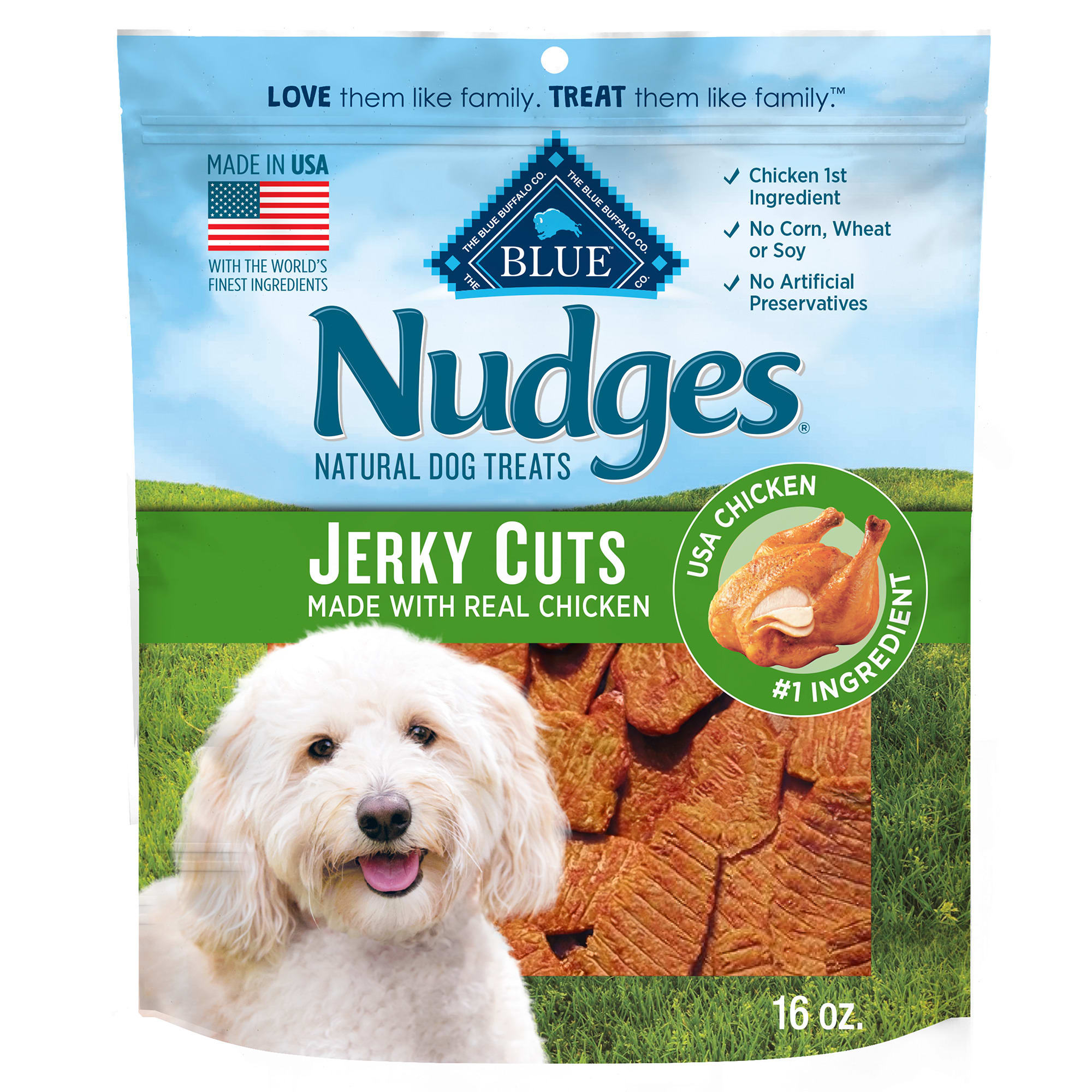 Photos - Dog Food Blue Buffalo Nudges Jerky Cuts Made with Real Chicken Natural 