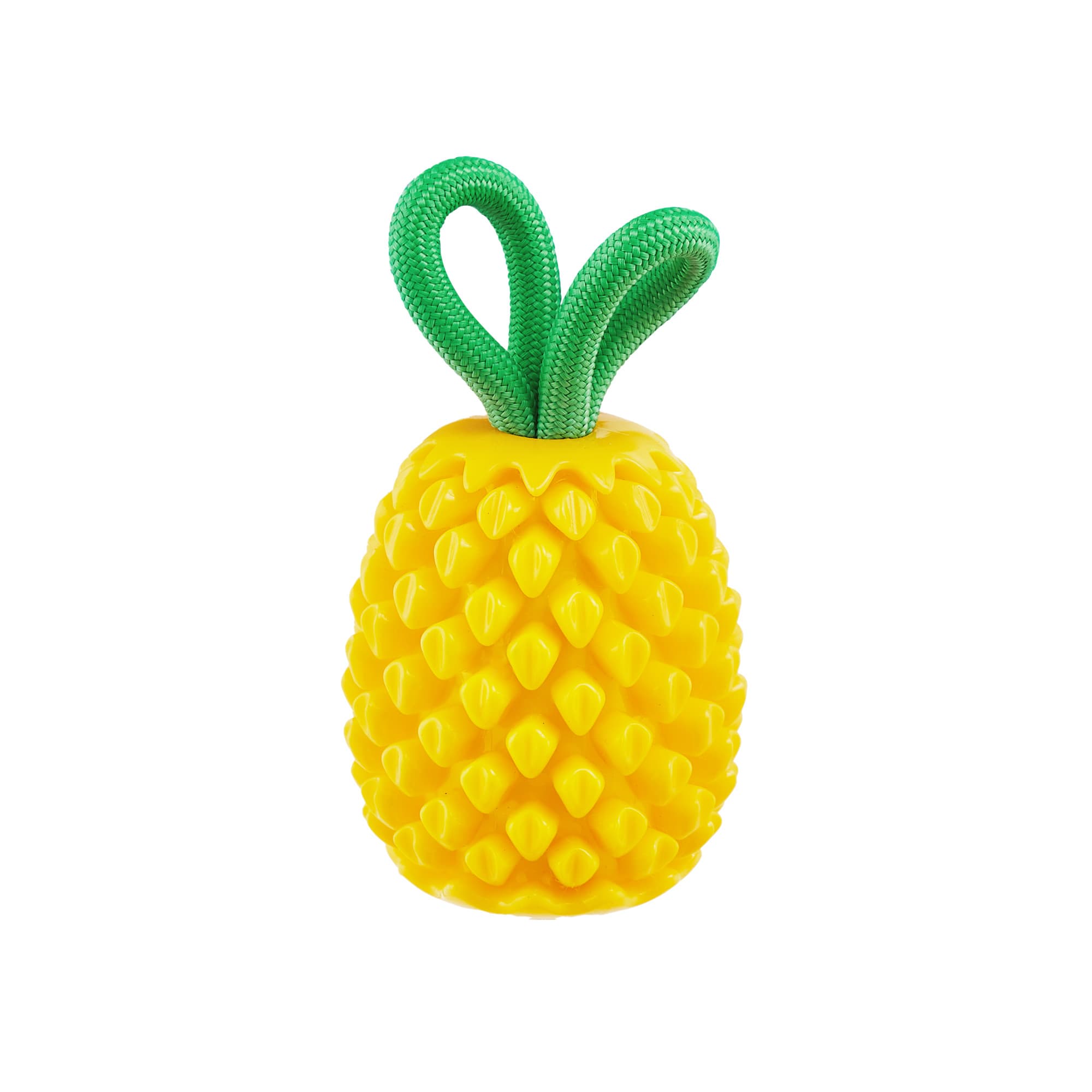 Outward Hound Plant Dog Pineapple Dental Chew Toy and Interactive Treat Stuffer Dog Toys, Small, Yellow