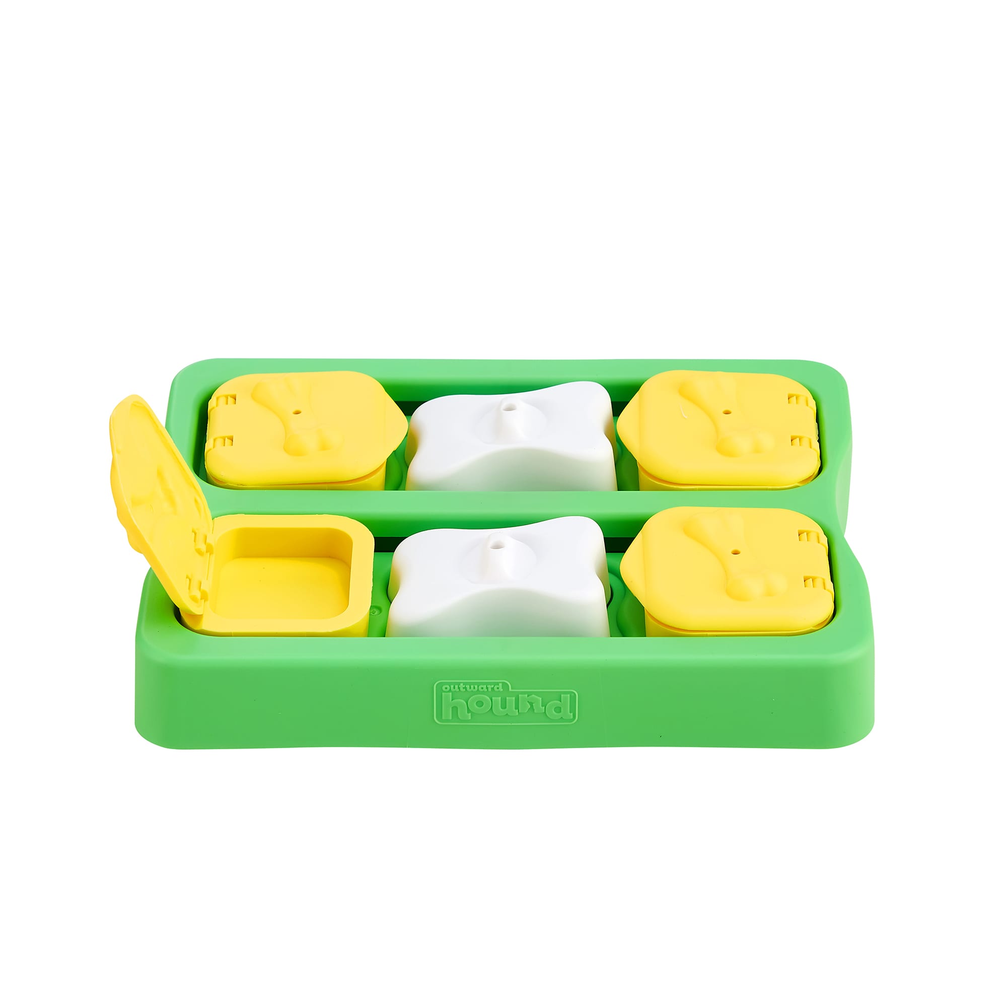 Outward Hound Nina Ottosson Brick Puzzle Enrichment Dog Toy, Medium, Green