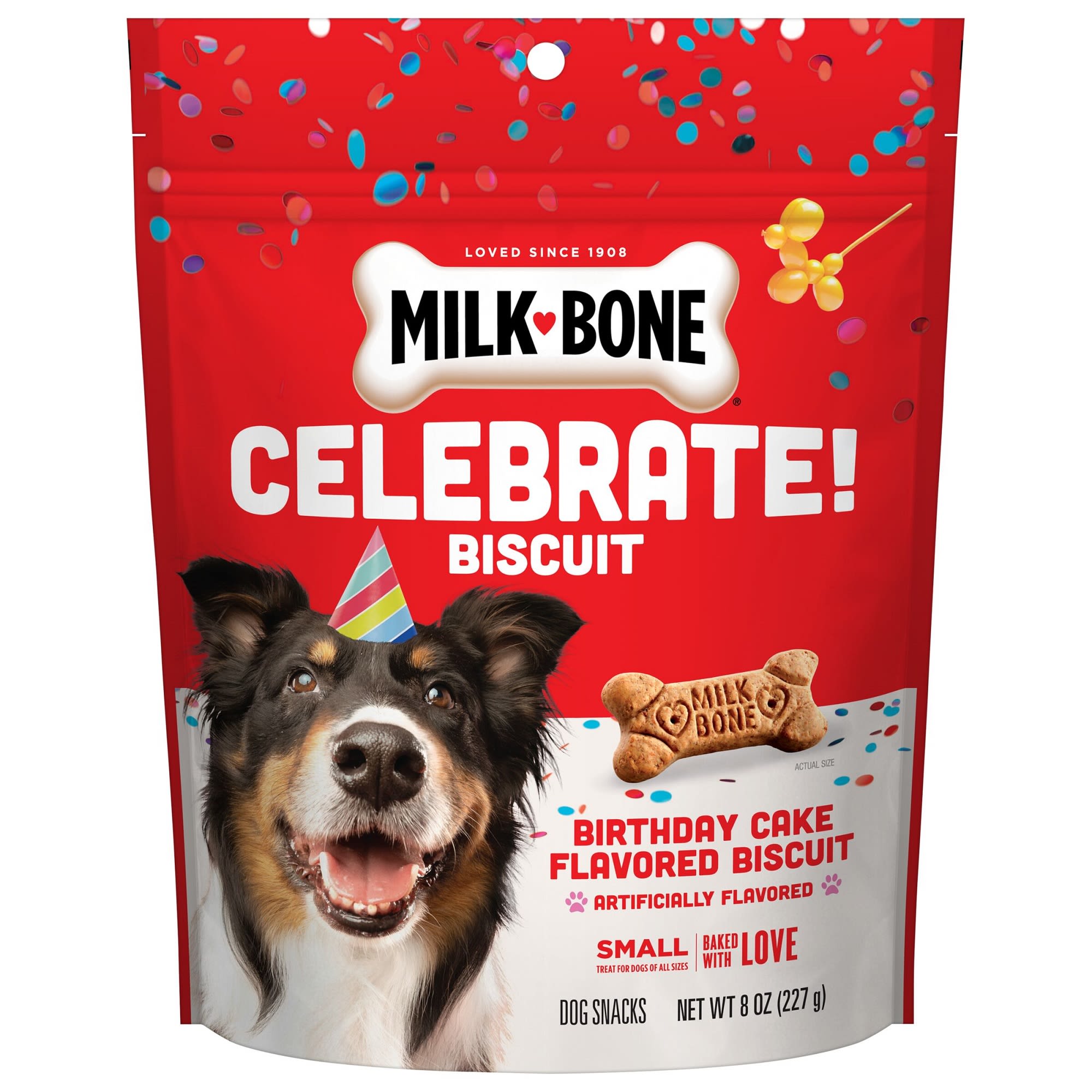 Photos - Dog Food Milk-Bone Milk-Bone Small Birthday Cake Artificially Flavored Biscuits Dog