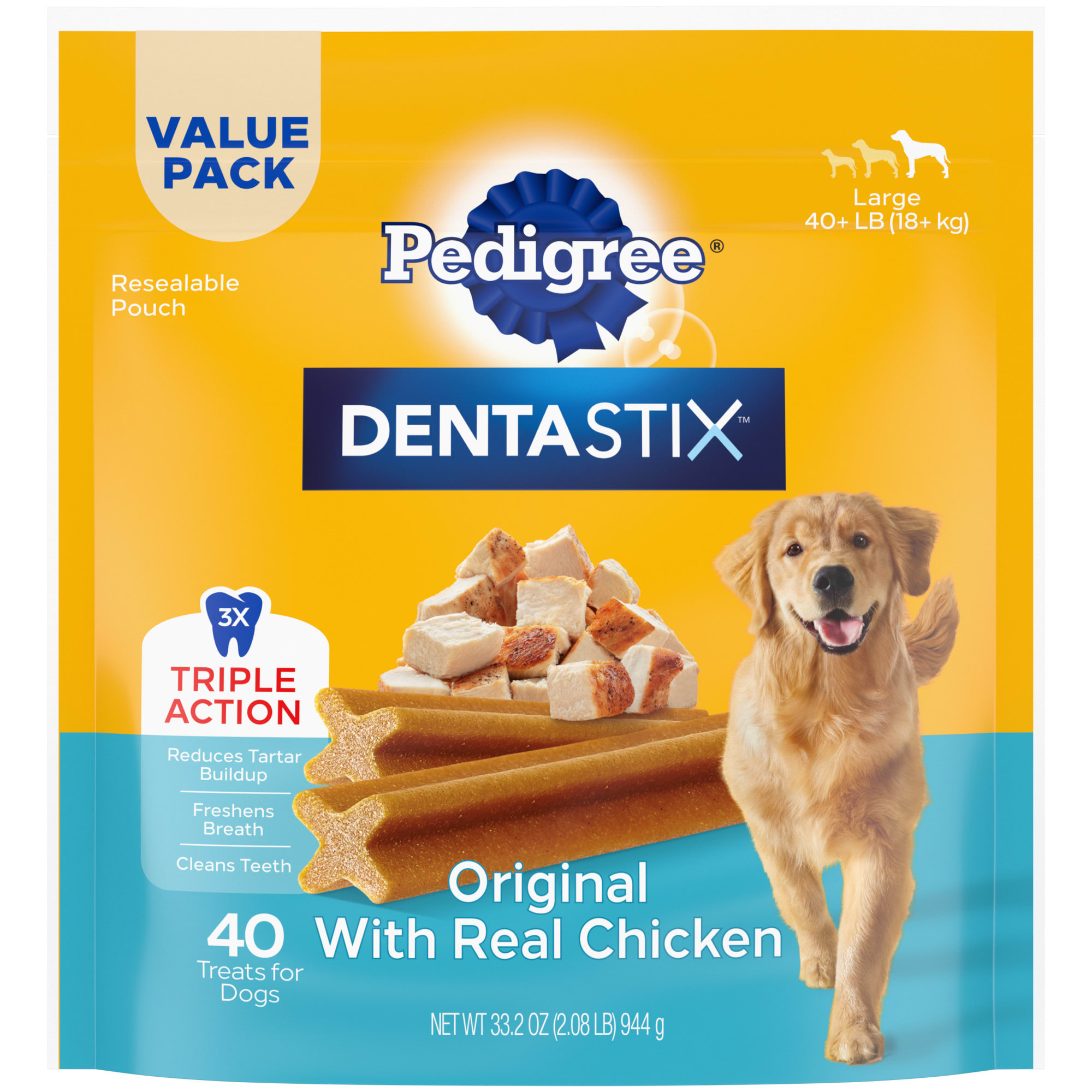 Photos - Dog Food Pedigree Dentastix Original Flavor Bones Large Dog Dental Treats, 