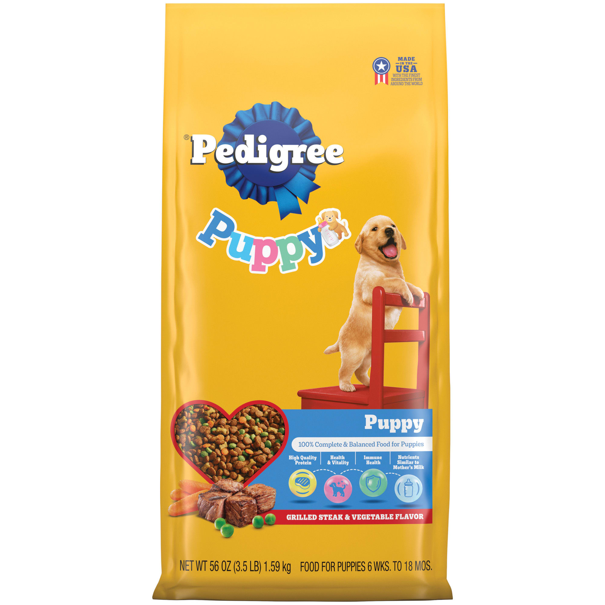 UPC 023100132754 product image for Pedigree Puppy Growth & Protection Grilled Steak & Vegetable Flavor Dry Dog Food | upcitemdb.com