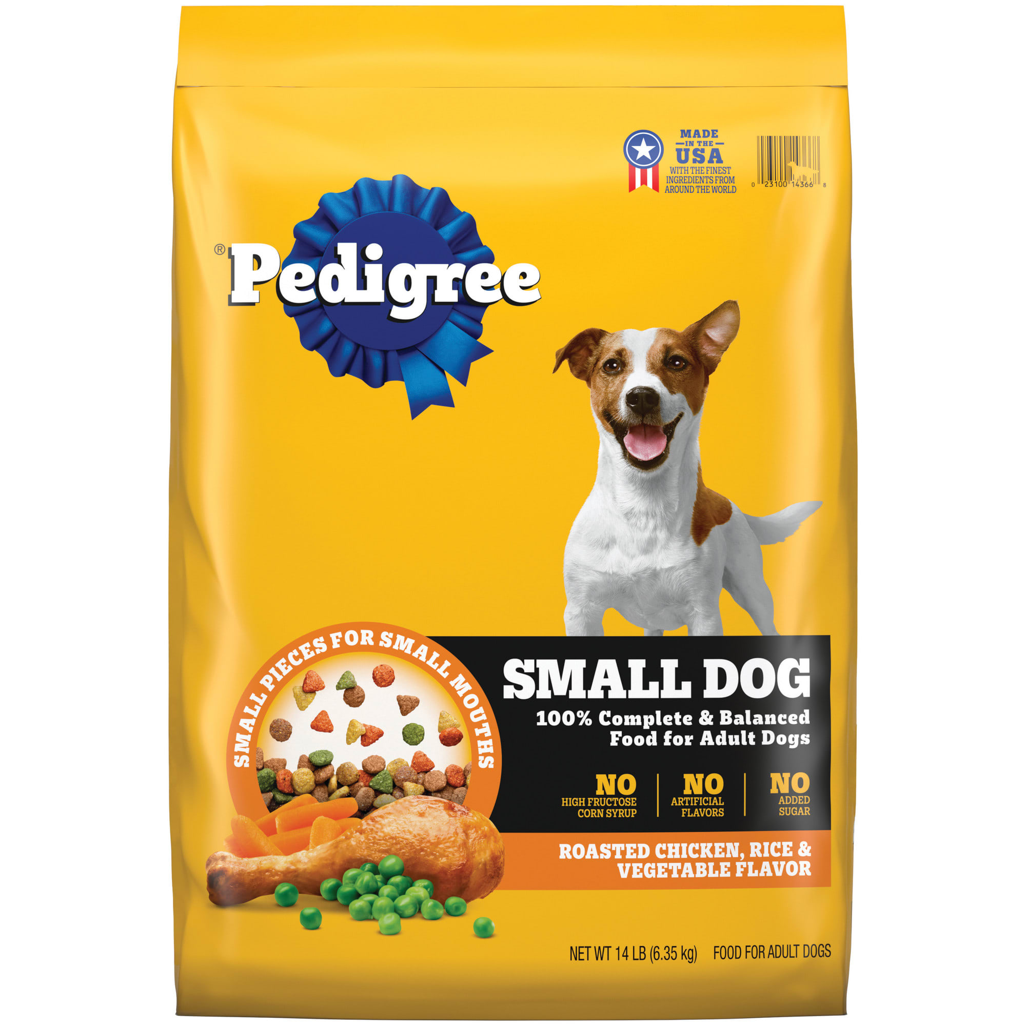 Photos - Dog Food Pedigree Roasted Chicken, Rice & Vegetable Flavor Kibble Small Br 