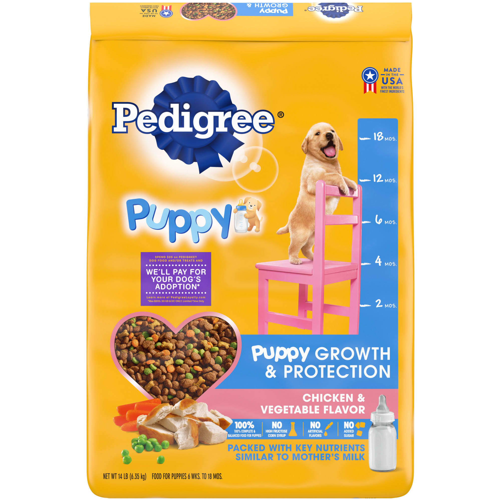 Photos - Dog Food Pedigree Chicken & Vegetable Flavor Growth & Protection Dry Dog F 