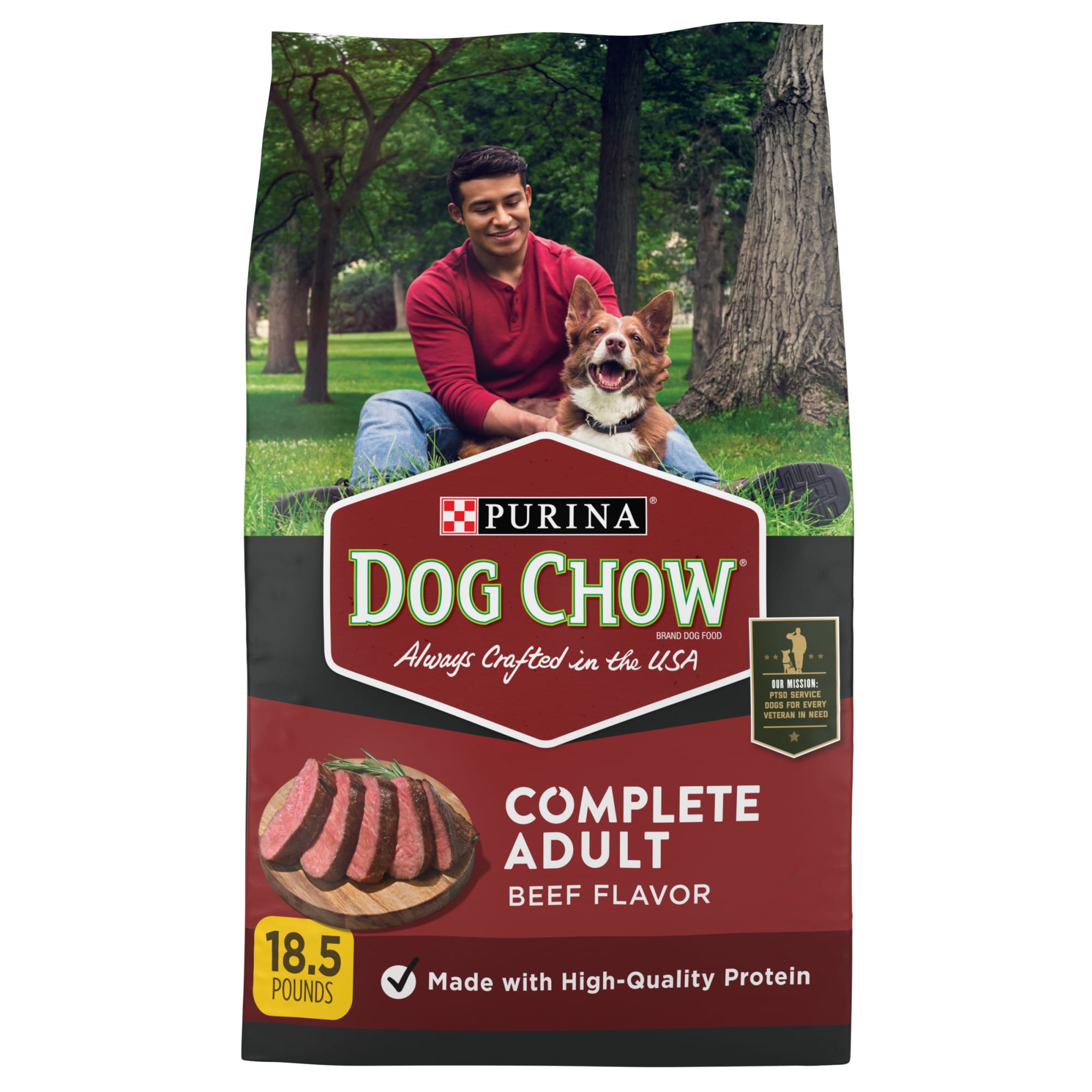 Photos - Dog Food Dog Chow Purina  Purina  Complete Kibble Beef Flavor Adult Dry Dog 