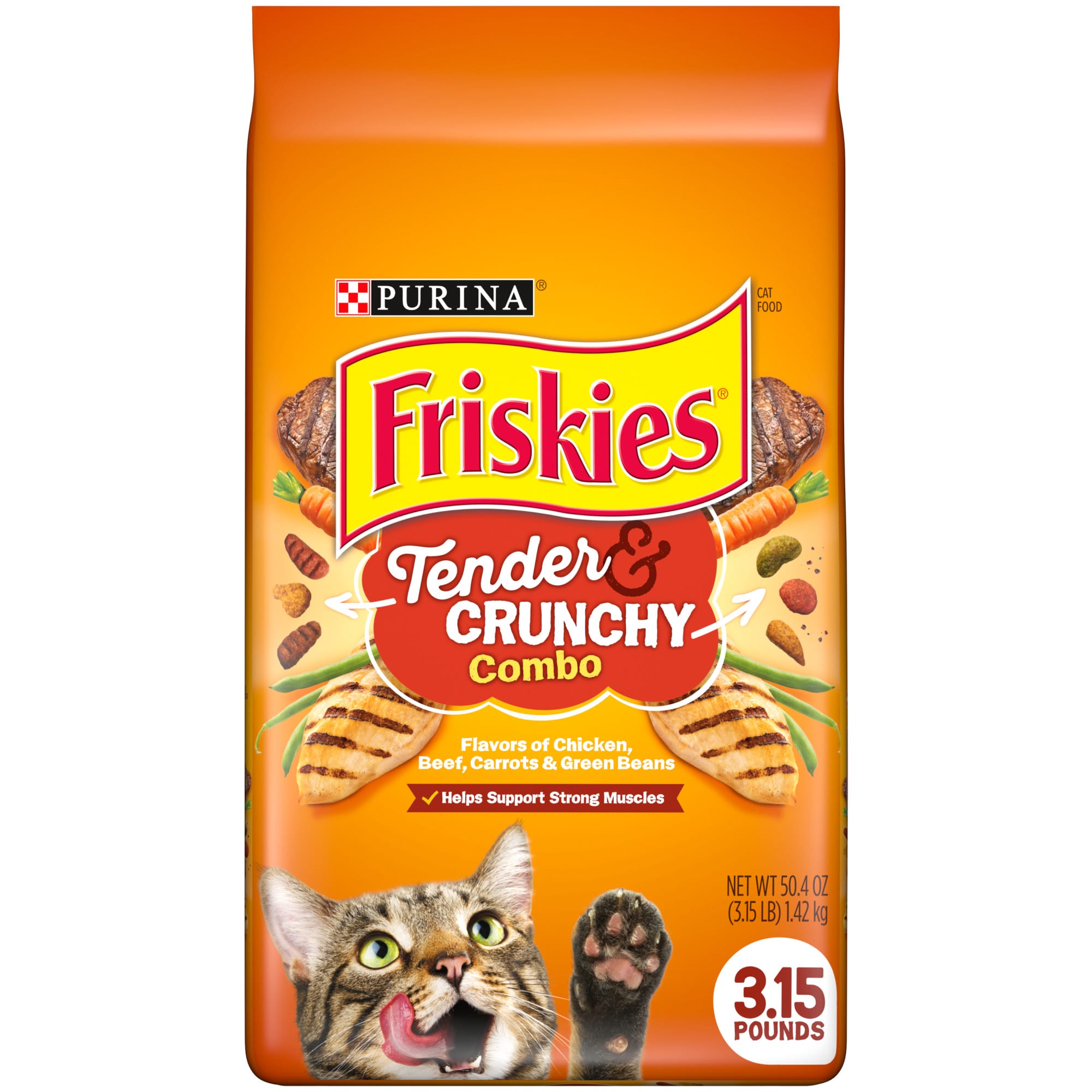 UPC 050000084500 product image for Friskies Tender & Crunchy Combo Dry Cat Food 3.15 lbs. | upcitemdb.com