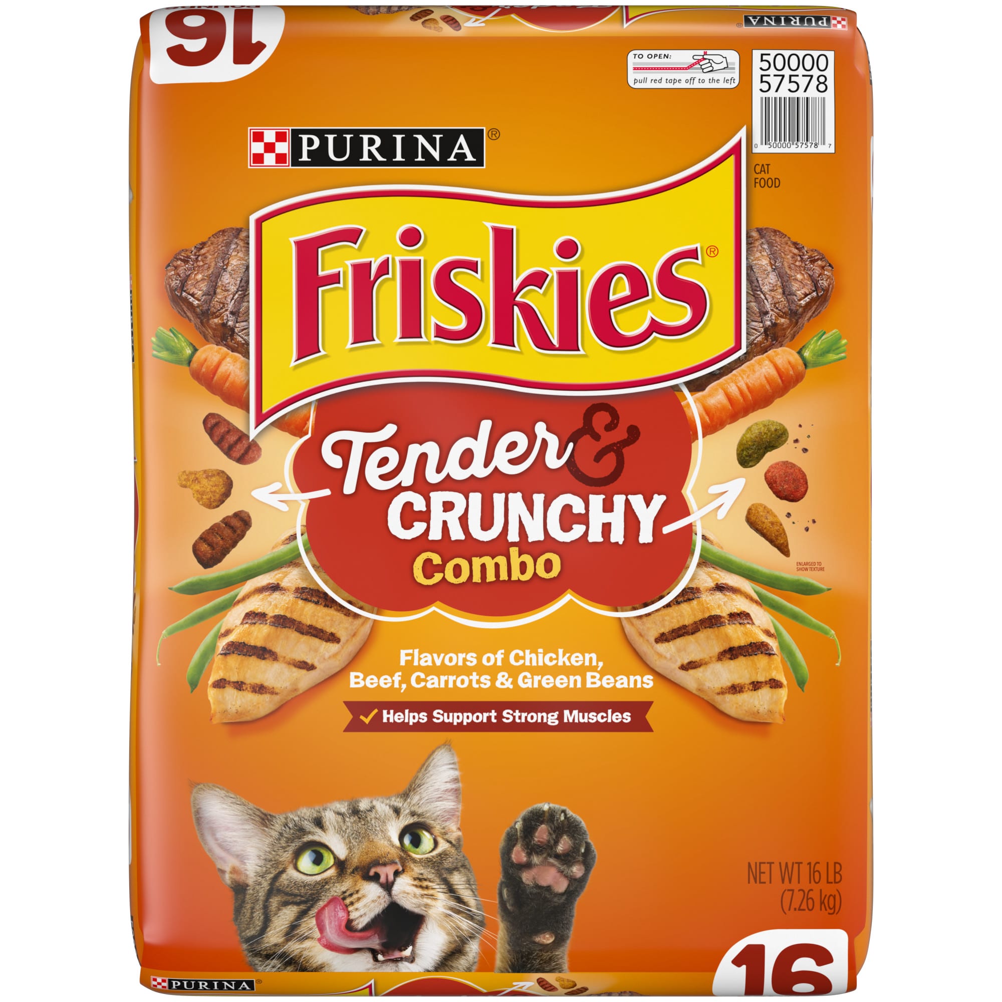 Photos - Cat Food Friskies Tender & Crunchy Combo Dry , 16 lbs. 05000057578 