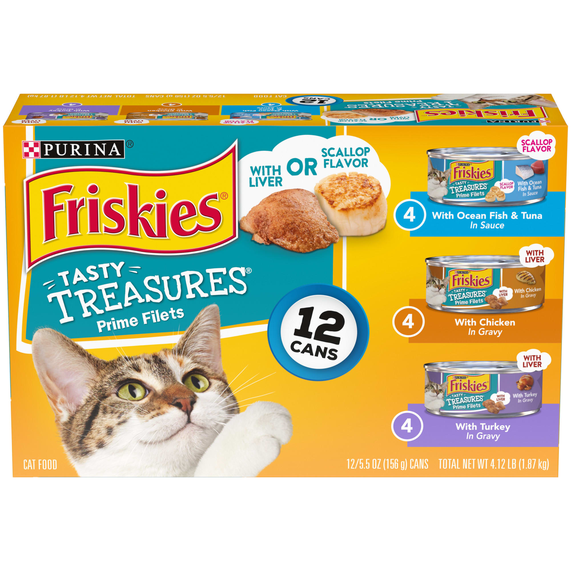 Photos - Cat Food Friskies Tasty Treasures Wet  Variety Pack, 5.5 oz., Coun 