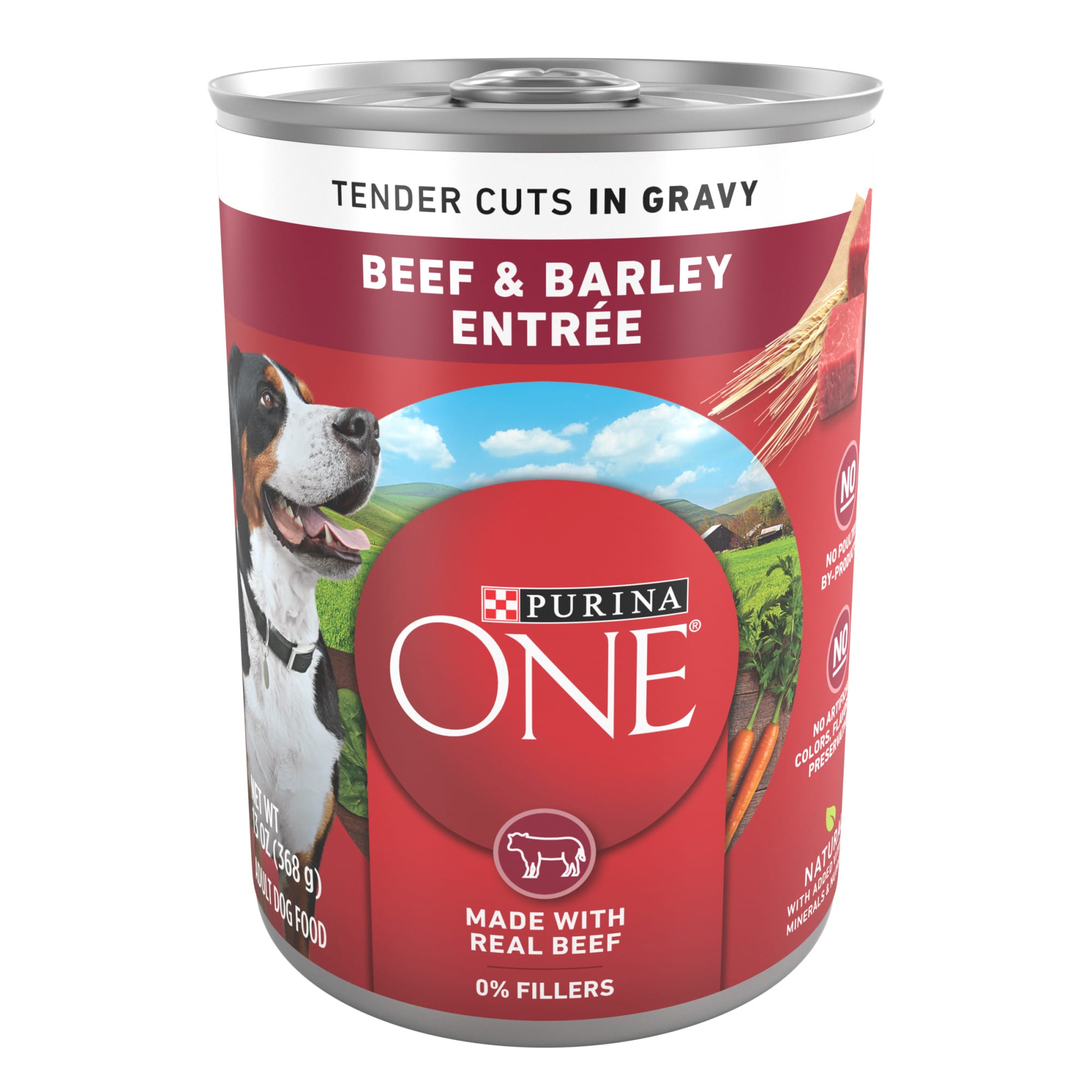 Purina ONE Tender Cuts in Gravy Beef and Barley Entree in Wet Dog Food Gravy, 13 oz., Case of 12, 12 X 13 OZ