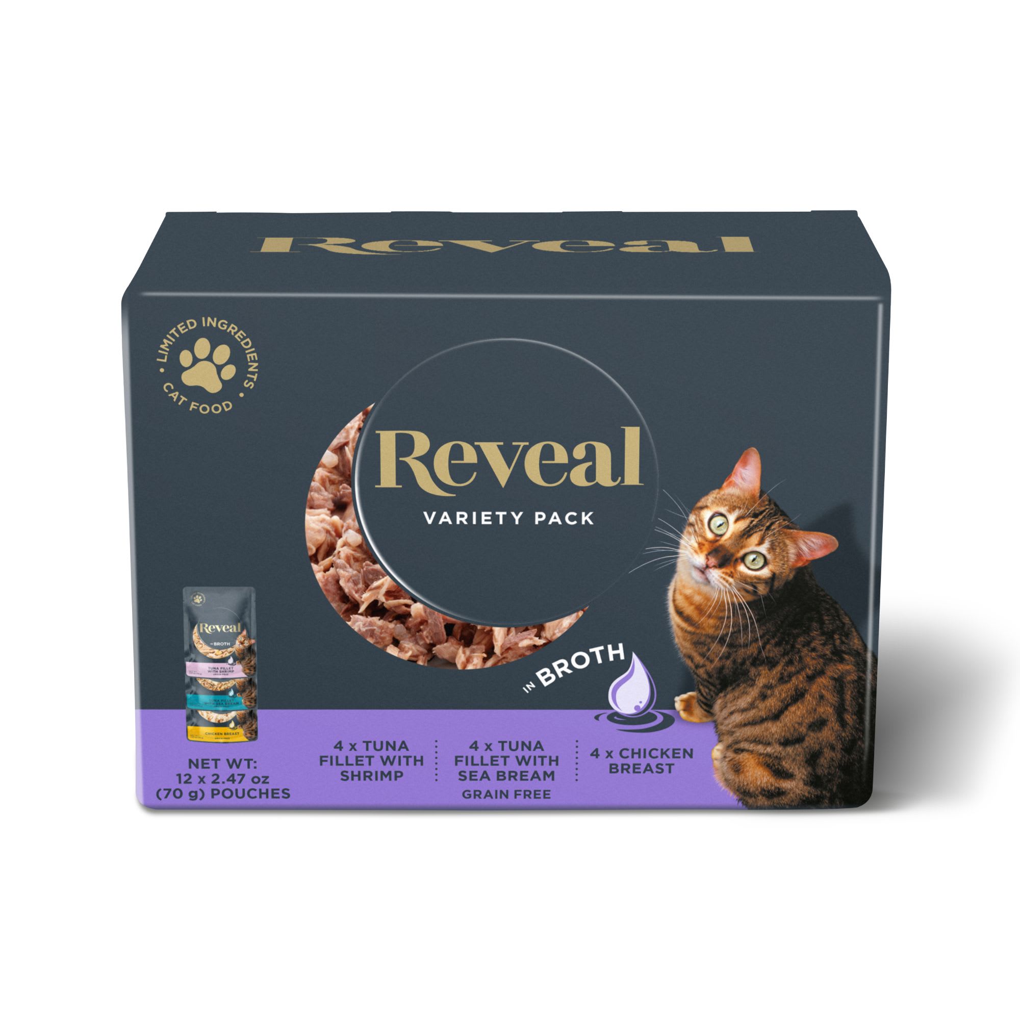 Photos - Cat Food Reveal Limited Ingredient Natural Grain Free, Fish and Chicken Flav 