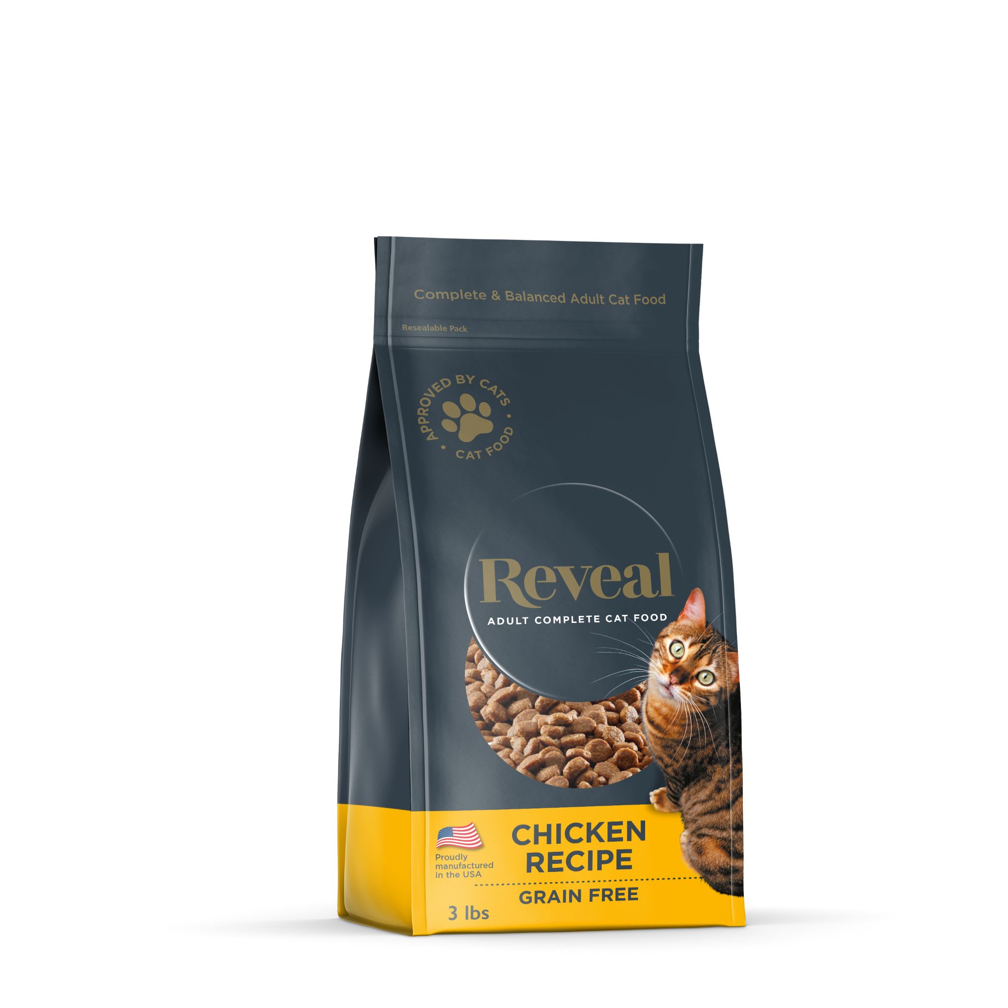 Reveal Natural Dry Cat Food  Grain Free  Chicken Recipe  3lb Bag