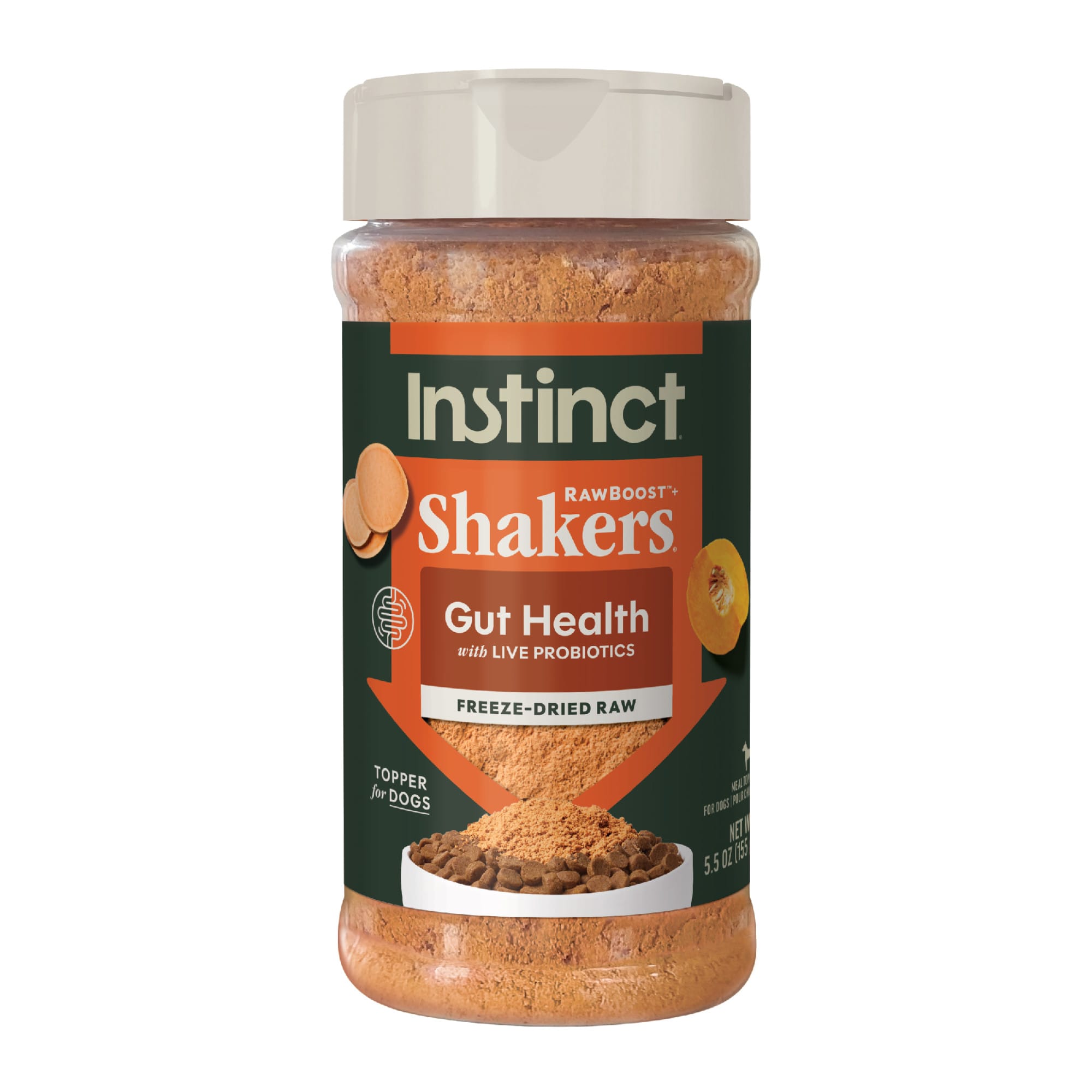 Instinct Raw Boost Shakers Gut Health Freeze-Dried Dog Food Topper, 5.5 oz.
