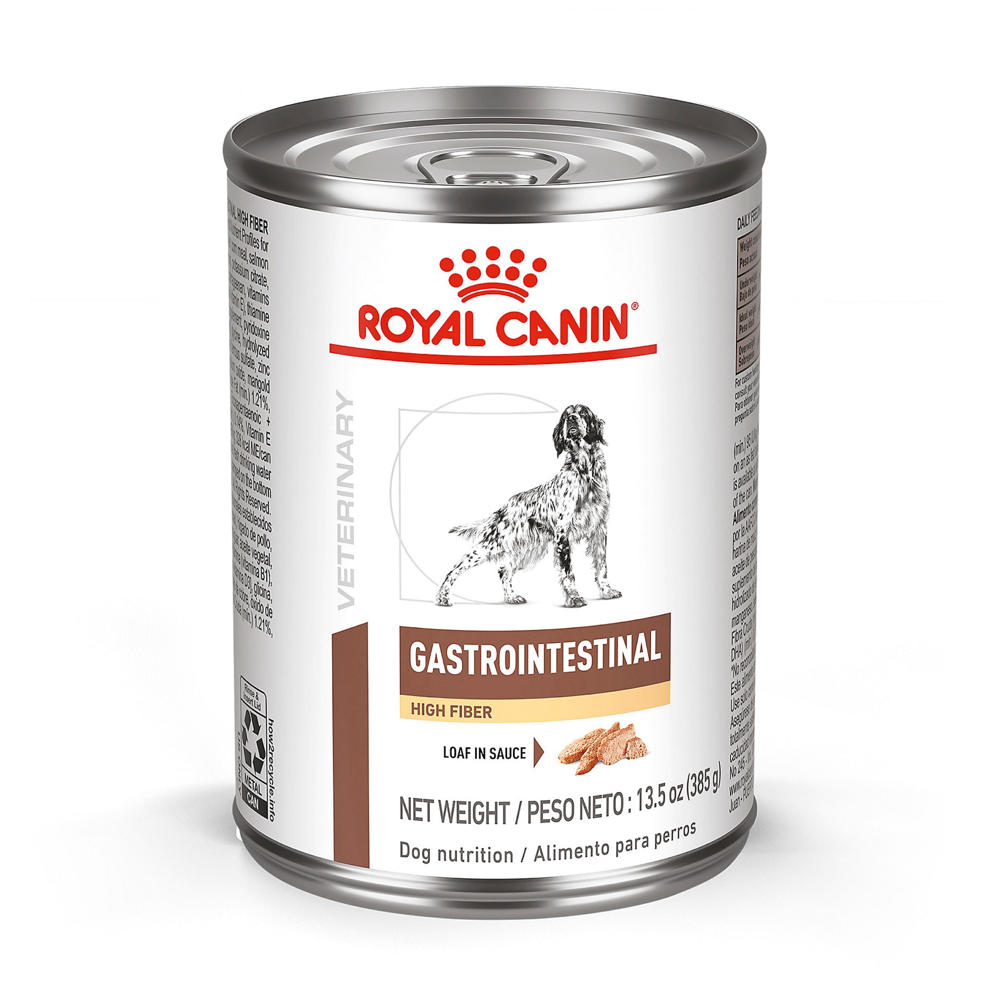 Royal Canin Veterinary Diet Gastrointestinal High Fiber Loaf in Sauce Wet Dog Food, 13.5 oz., Case of 24, 24 X 13.5 OZ -  47016CS