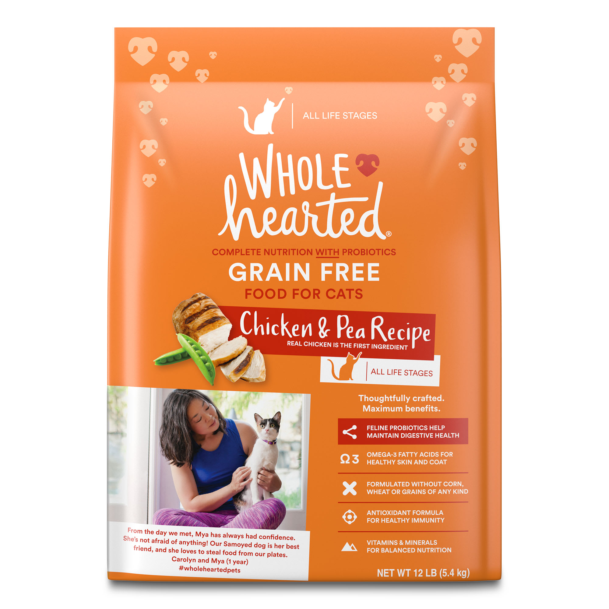 WholeHearted Grain Free Chicken Formula Dry Cat Food  12 lbs.