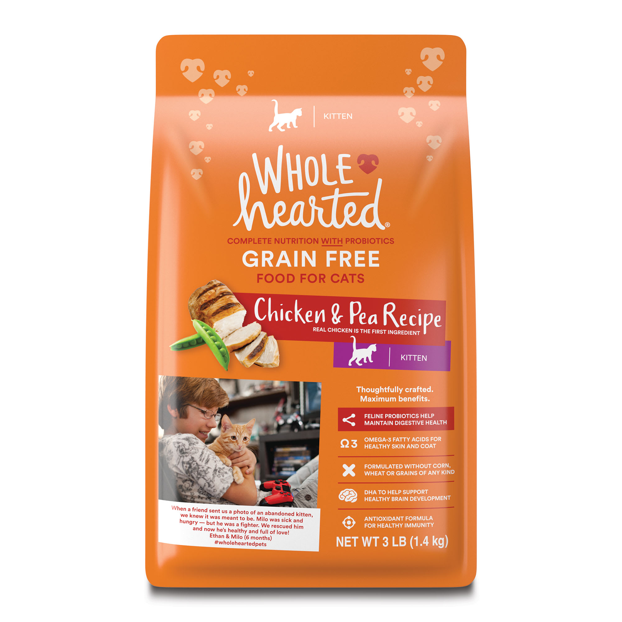 WholeHearted Grain-Free Chicken Recipe Dry Kitten Food  3 lbs.
