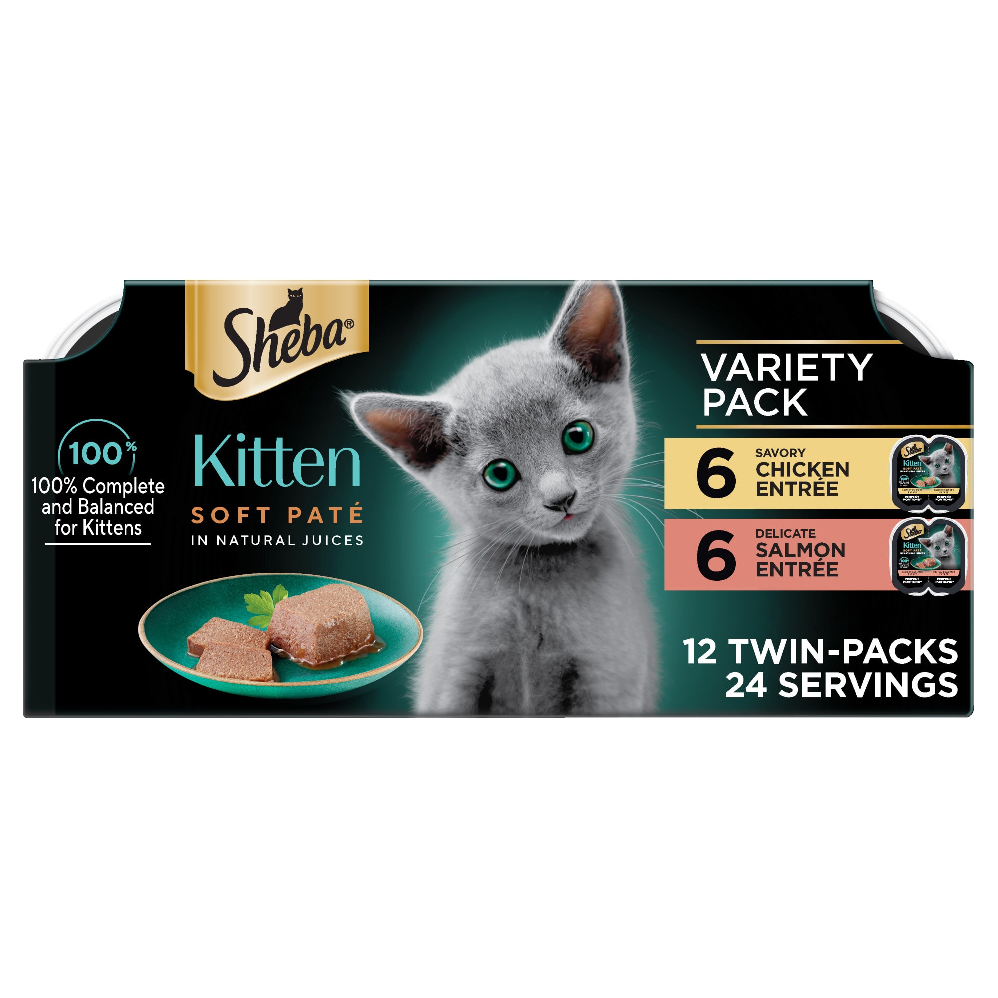 UPC 023100144276 Sheba Kitten Soft Pate Perfect Portions Wet Cat Food