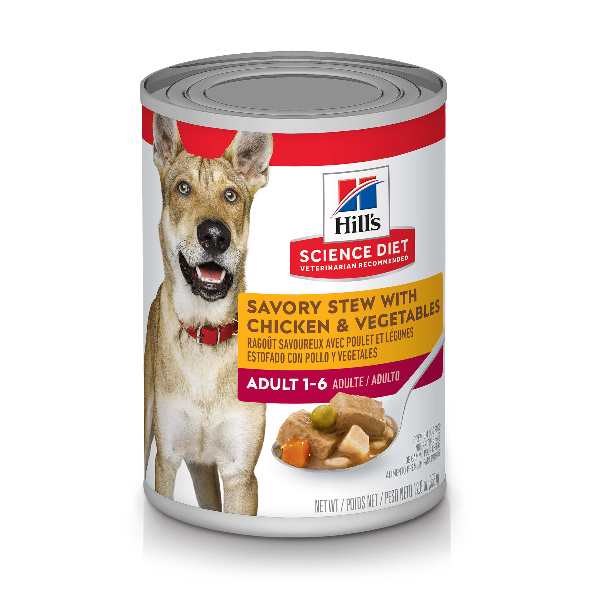 Photos - Dog Food Hills Hill's Hill's Science Diet Adult Savory Stew with Chicken & Vegetables Can 