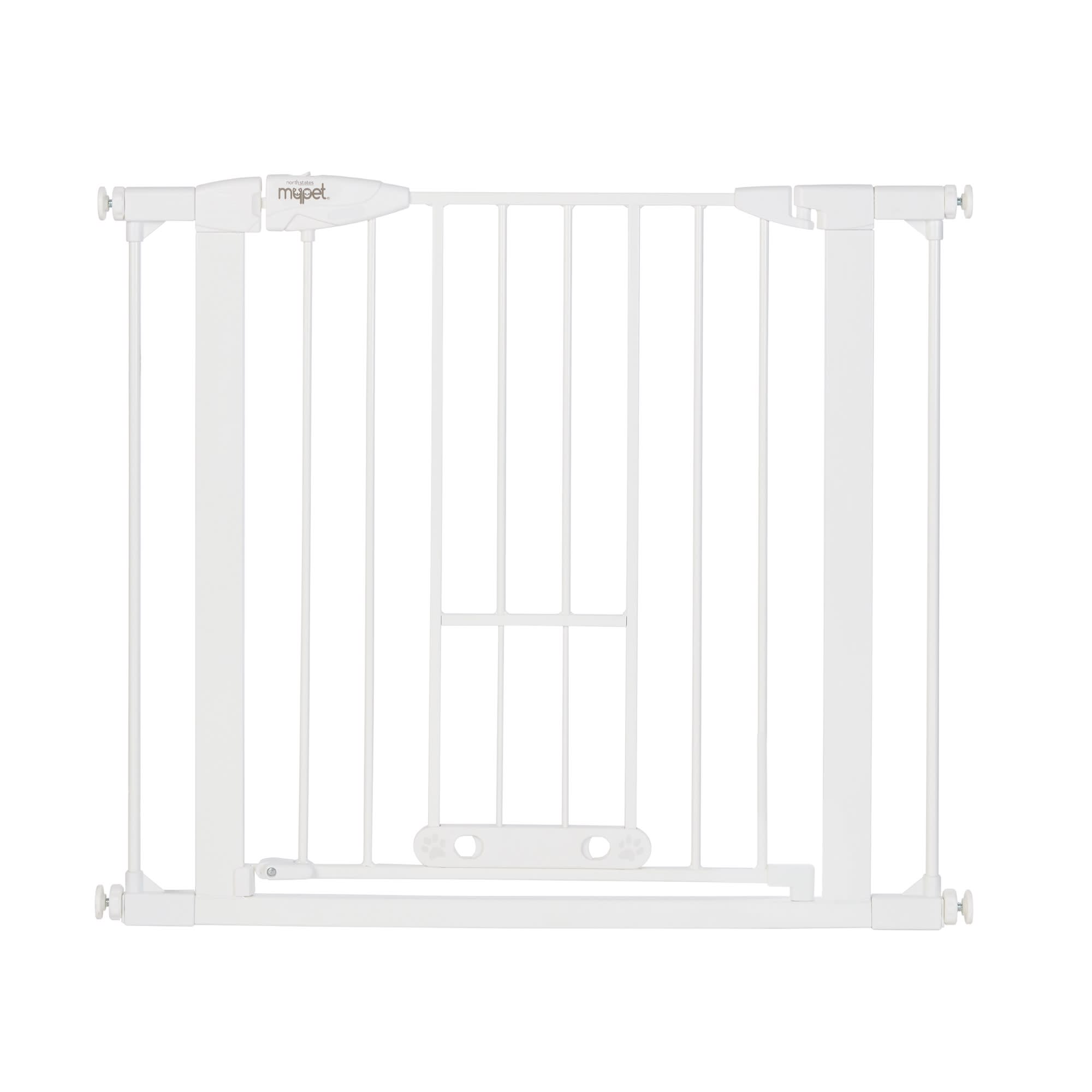 MyPet Wide Walk Thru EasyPass Pet Gate, 12.25 LBS, White