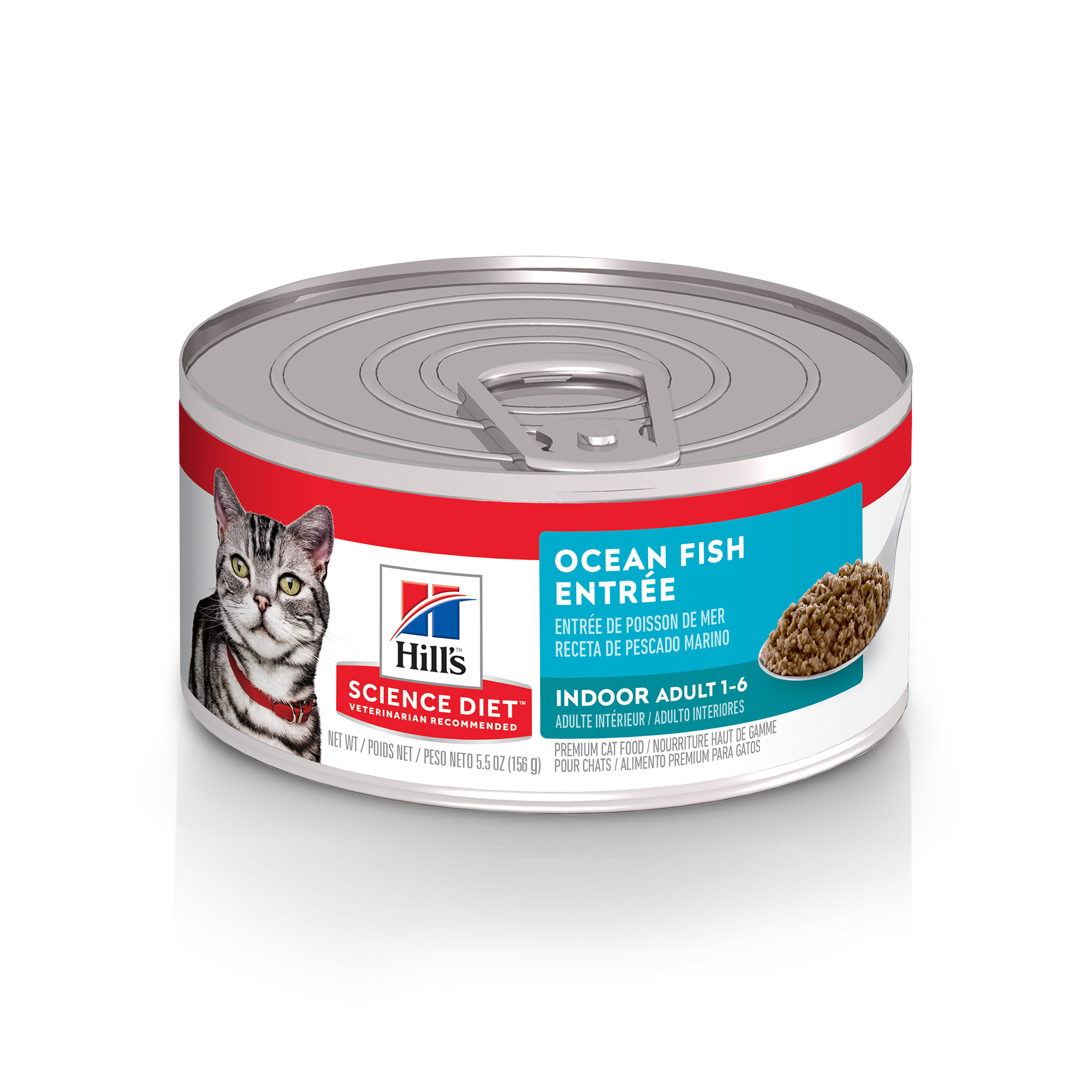 UPC 052742611112 product image for Hill's Science Diet Adult Indoor Ocean Fish Entree Canned Wet Cat Food, 5.5 oz., | upcitemdb.com