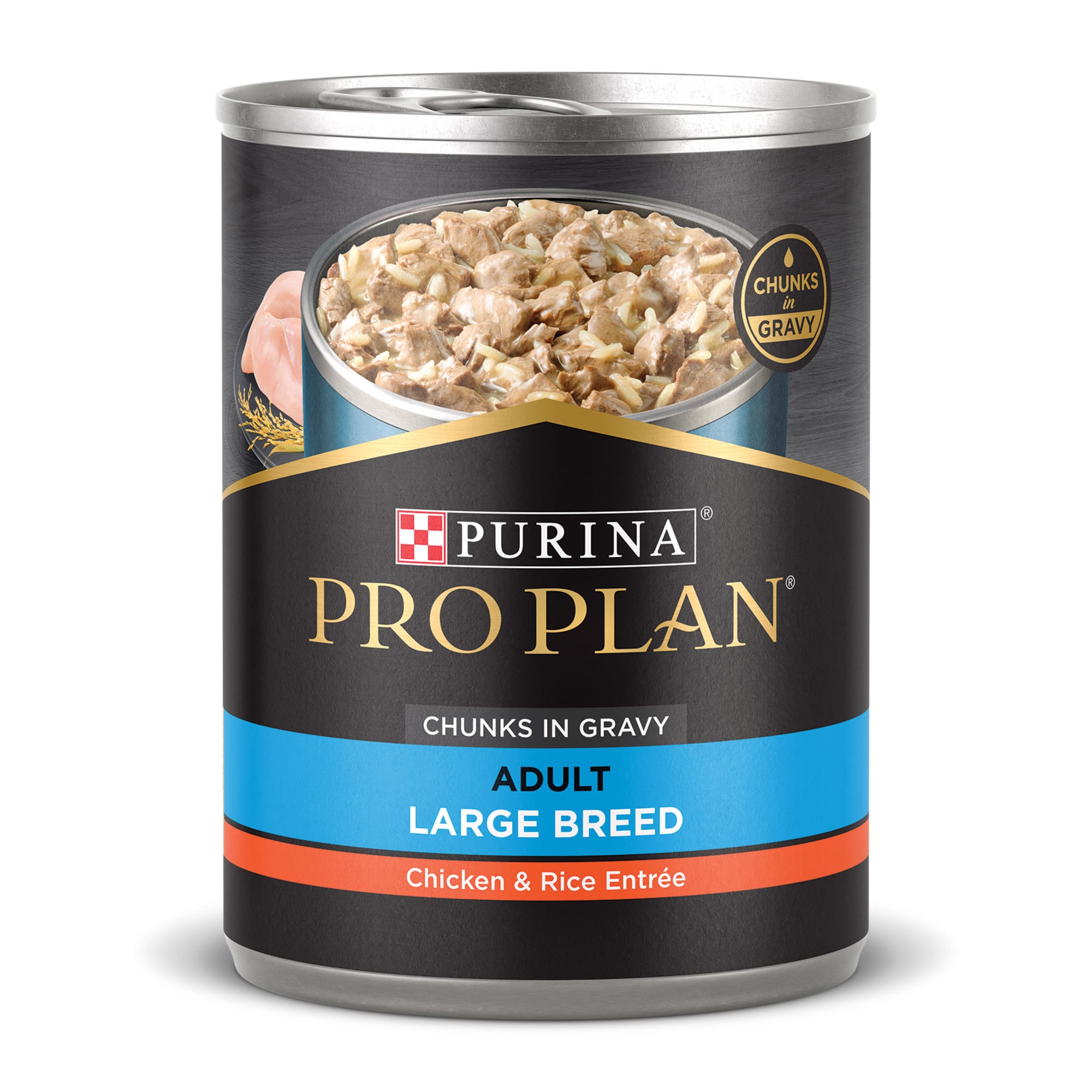 UPC 038100027696 product image for Purina Pro Plan Large Breed Chicken and Rice Entree Gravy Adult Wet Food for Lar | upcitemdb.com