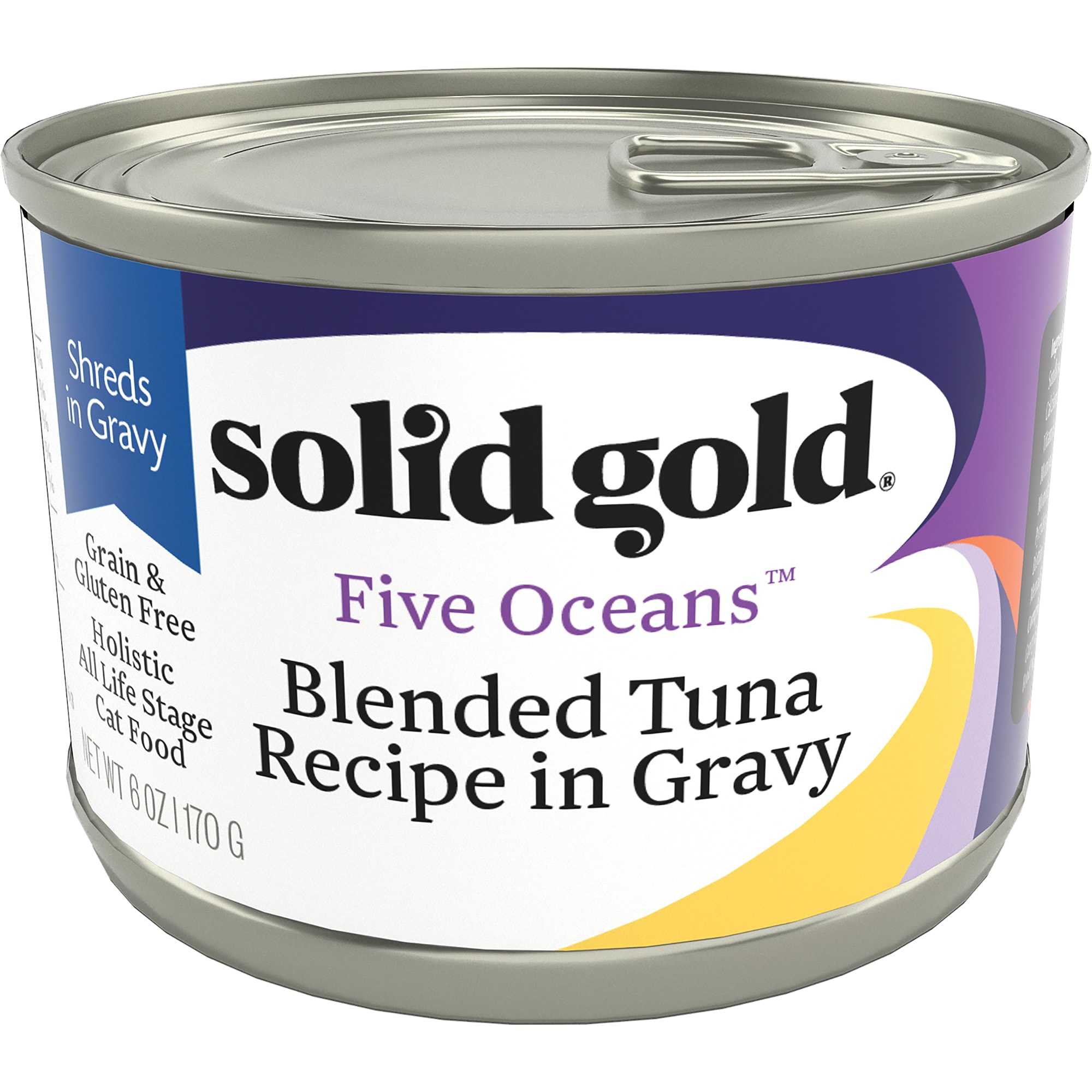 UPC 093766748026 product image for Solid Gold Five Oceans Tuna in Gravy Grain Free Canned Cat Food, 6 oz. | upcitemdb.com