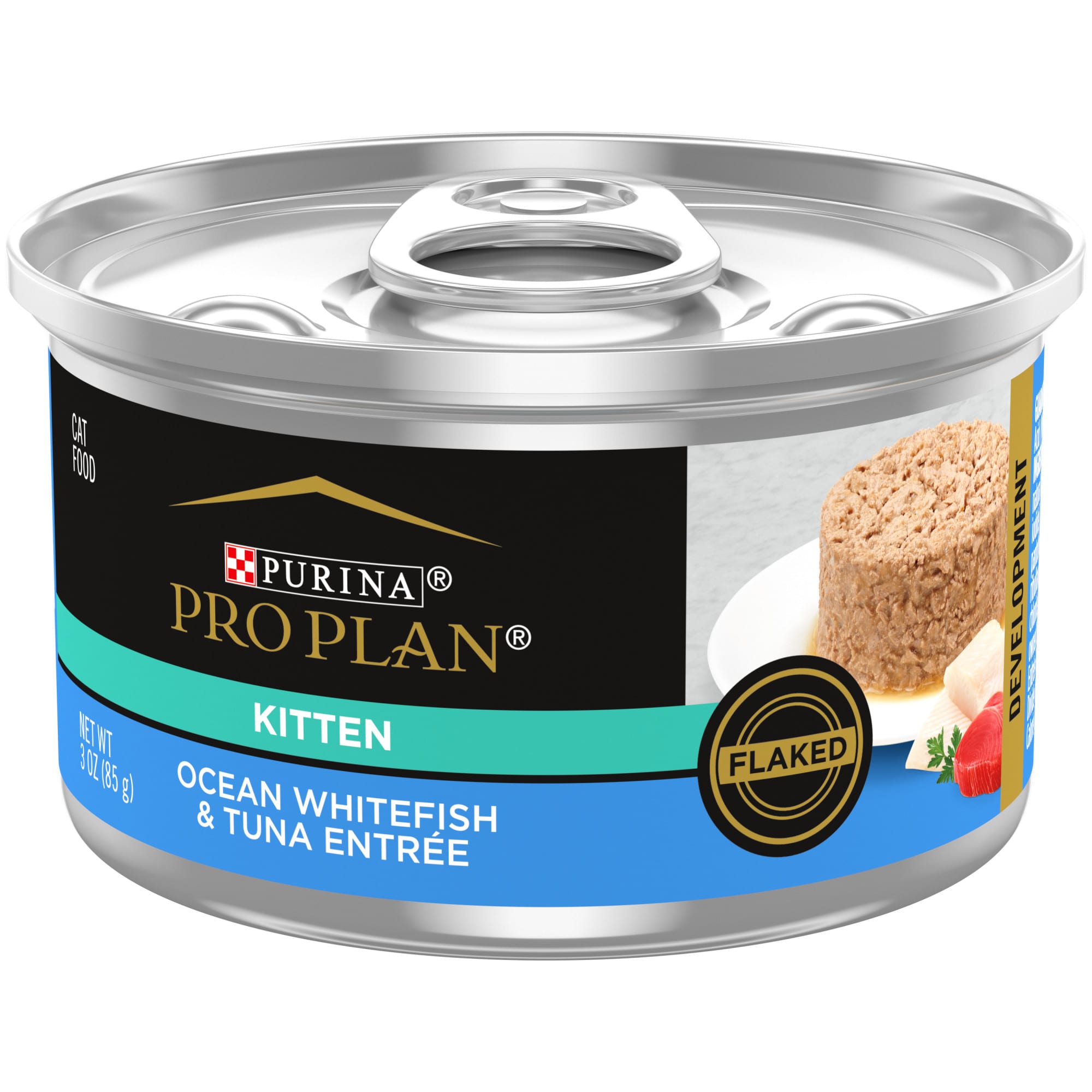 UPC 038100034588 product image for Purina Pro Plan Focus Flaked Ocean Whitefish & Tuna Entree Wet Kitten Food, 3 oz | upcitemdb.com