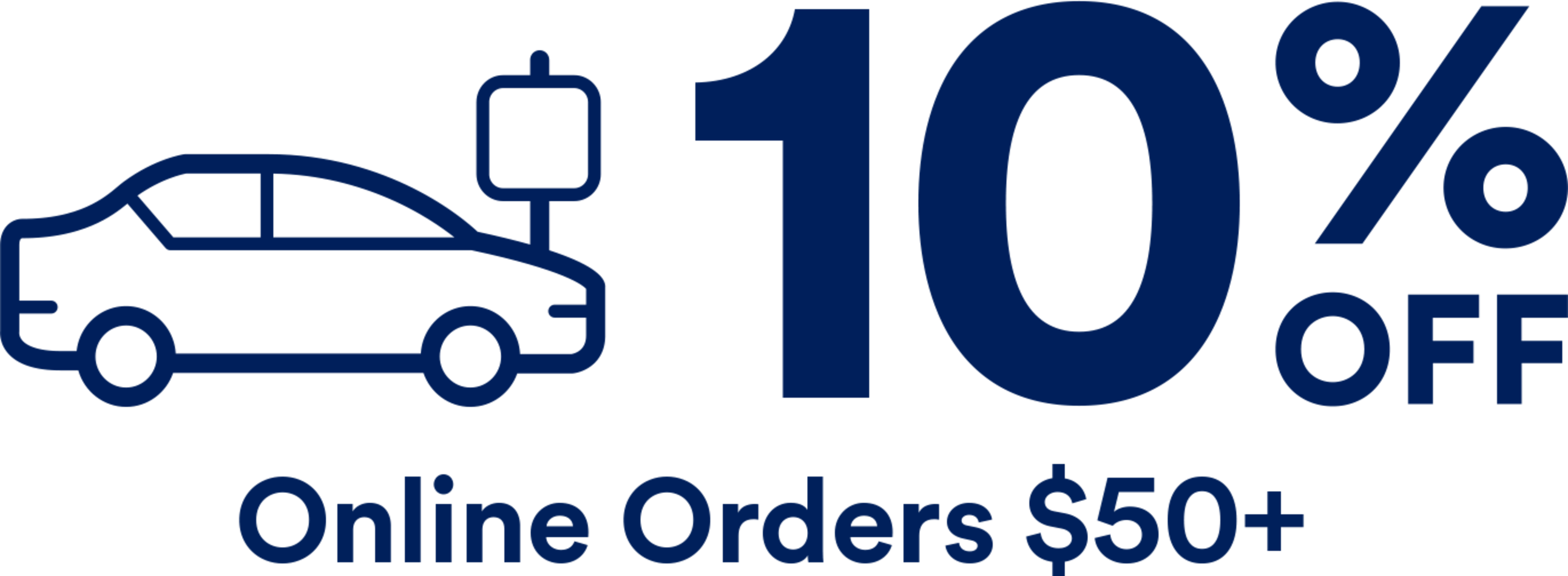 10% off Online Orders $50+.