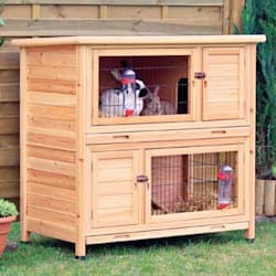 Trixie Natura Two Story Animal Hutch in Brown