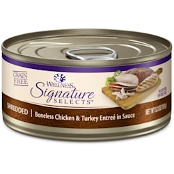 Wellness CORE Signature Selects Natural Grain Free Shredded Chicken & Turkey Wet Cat Food