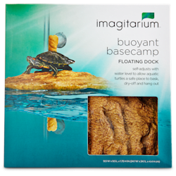 Imagitarium Corner Floating Turtle Dock Aquatic Decor