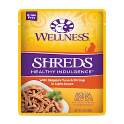 Wellness Complete Health Healthy Indulgence Natural Grain Free Shreds with Tuna & Shrimp in Light Sauce Wet Cat Food