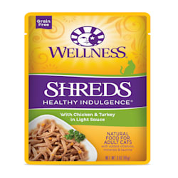 Wellness Complete Health Healthy Indulgence Natural Grain Free Shreds with Chicken & Turkey in Light Sauce Wet Cat Food