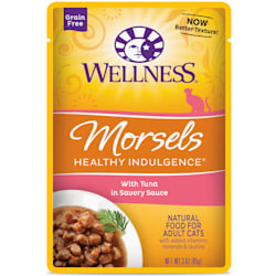 Wellness Complete Health Healthy Indulgence Natural Grain Free Morsels With Tuna in Savory Sauce Wet Cat Food