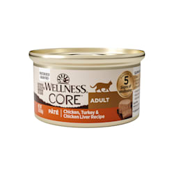 Wellness CORE Natural Grain Free Chicken, Turkey & Chicken Liver Pate Wet Cat Food