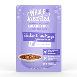 WholeHearted Grain Free Chicken & Tuna Recipe Flaked in Broth Wet Cat Food
