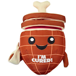 Leaps & Bounds Play Plush Ham with Rings Dog Toy