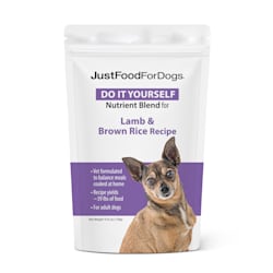 JustFoodForDogs Do-It-Yourself Lamb and Brown Rice Canister Dog Food Nutrients