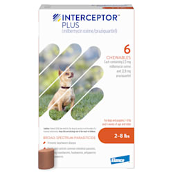 Interceptor Plus Chewables for Dogs 2 to 8 lbs.