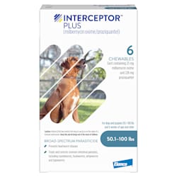 Interceptor Plus Chewables for Dogs 50 to 100 lbs