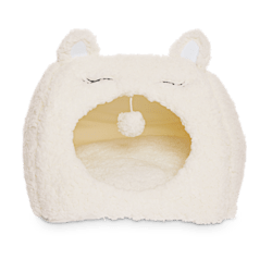 EveryYay Snooze Fest White Solid Pyramid Pod Cave Cat Bed