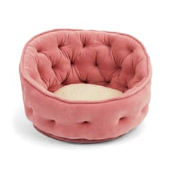 EveryYay Snooze Fest Pink High-Back Bolster Cat Bed
