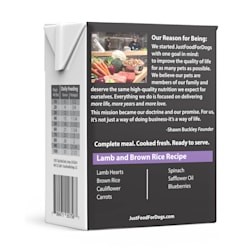 JustFoodForDogs Pantry Fresh Lamb and Brown Rice Wet Dog Food