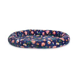 EveryYay Snooze Fest Navy Floral Oval Lounger Cat Bed