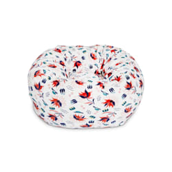 EveryYay Snooze Fest Ivory Floral Snuggler Ball Cat Bed