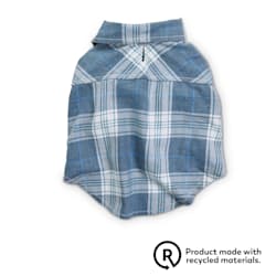 Reddy Blue Washed Plaid Flannel Dog Shirt