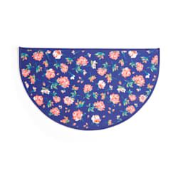 EveryYay Table Manners Navy Floral-Print Coated-Canvas Placemat for Pets