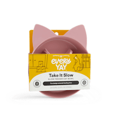 EveryYay Take It Slow Mauve Slow Feeder Cat Bowl