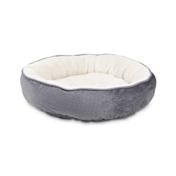 EveryYay Snooze Fest Grey Textured Round Cat Bed