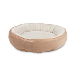 EveryYay Snooze Fest Tan Textured Round Cat Bed