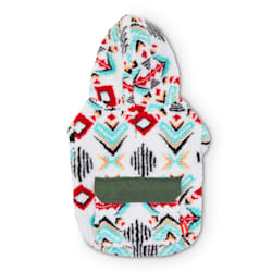 Reddy Olive Nylon & Printed Faux-Shearling Hooded Dog Jacket